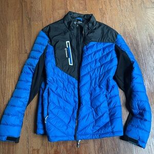 Sunice Blue and Black Puffer Jacket for Outdoor Warmth